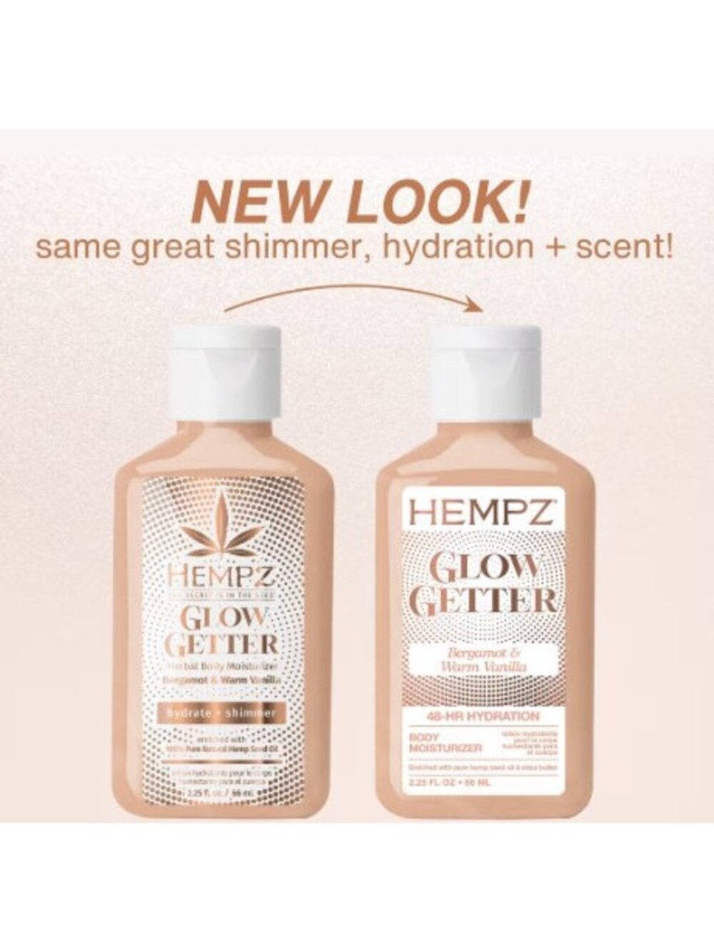 Hempz Glow Getter Shimmer Herbal Body Moisturizer - 2.25 66ml - Picture 2 of 7